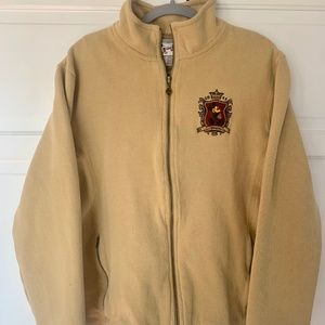 Vintage Walt Disney World Mickey Mouse Gold Zip Up Sweatshirt-size large women's